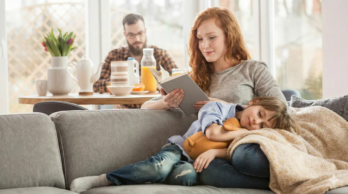A calm modern family