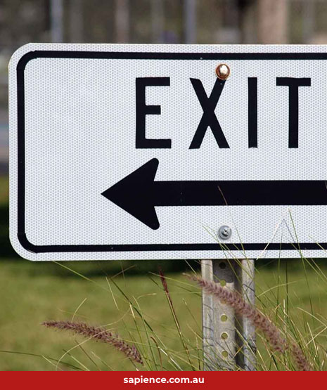 exit road sign