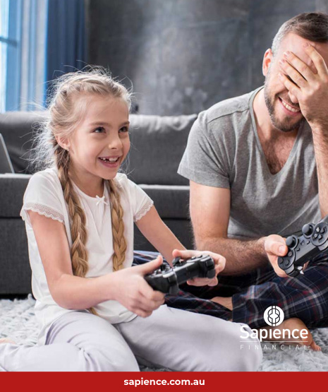 daughter beating father while they play console games together games