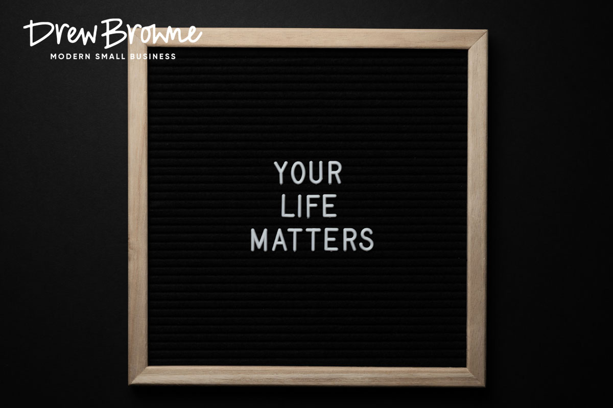 black pin board with text Your Life Matters