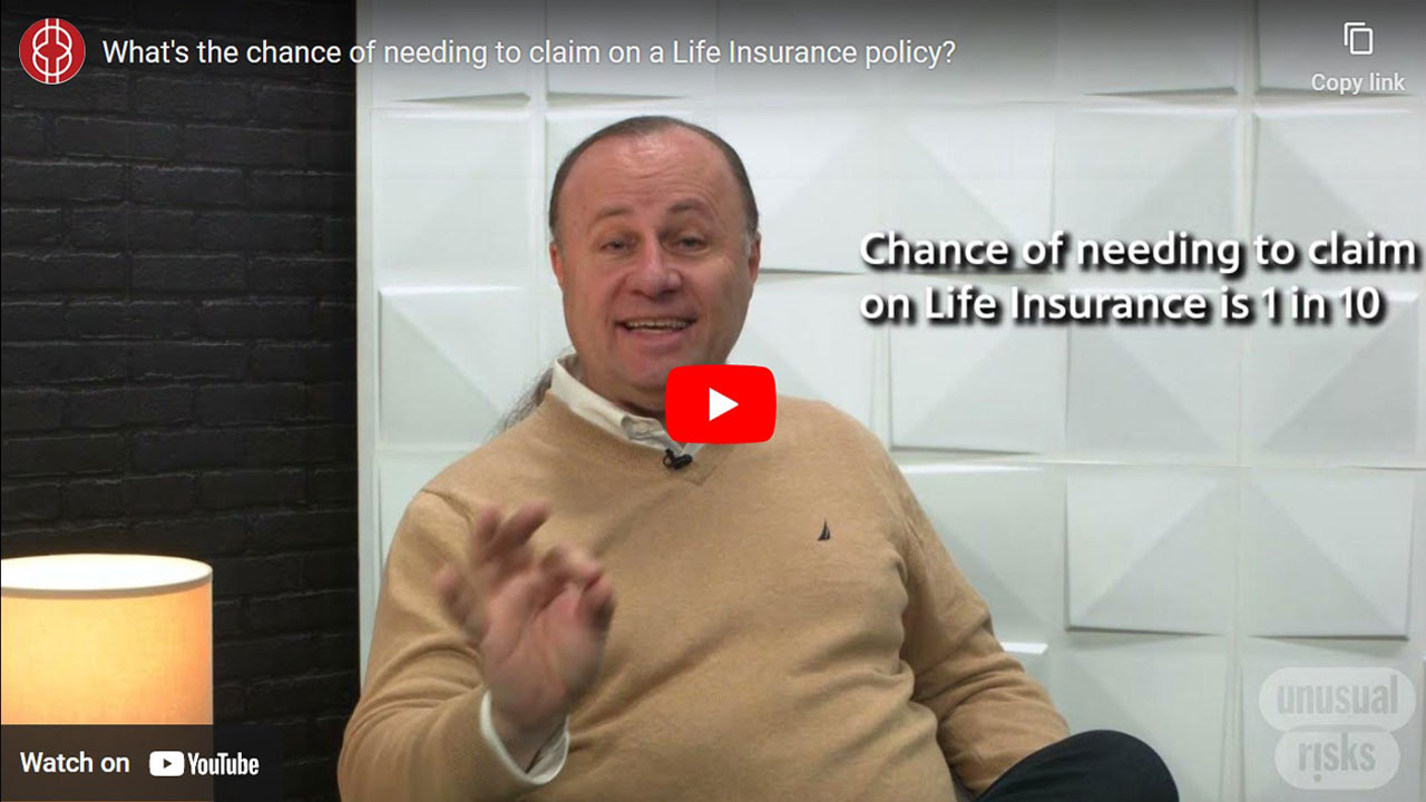 Drew Browne talking about the chances of needing to claim on a life insurance application 