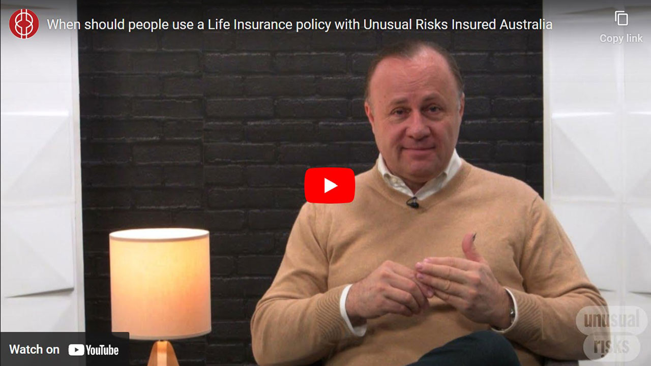 Drew Browne talking about when people use a life insurance policy