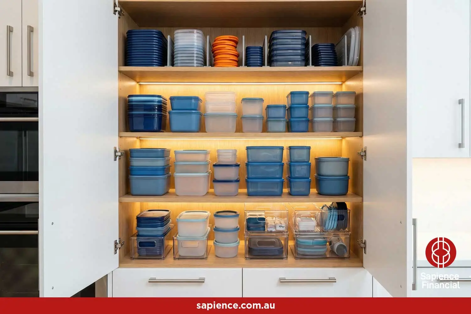 Kitchen plastic container organisational bliss